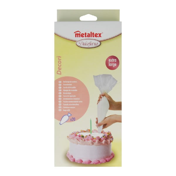 Pungă pentru decorat prăjituri 20 buc. din plastic – Metaltex-image-3