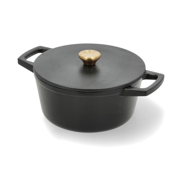 Oală cu capac din fontă 3,6 l adecvată pentru plita cu inducție – Holm