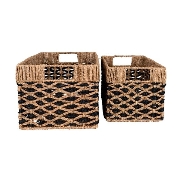 Coșuri de depozitare 2 buc. din iarbă-de-mare 25x40x21 cm Salar – House Nordic-image-3
