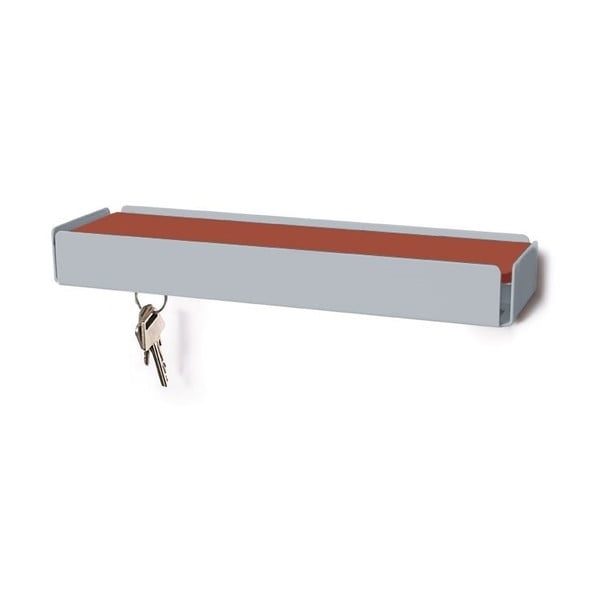 Suport pentru chei gri deschis cu raft portocaliu Slawinski Key Box