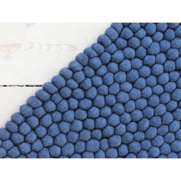 Covor cu bile din lână Wooldot Ball Rugs, 100 x 150 cm, albastru-image-1