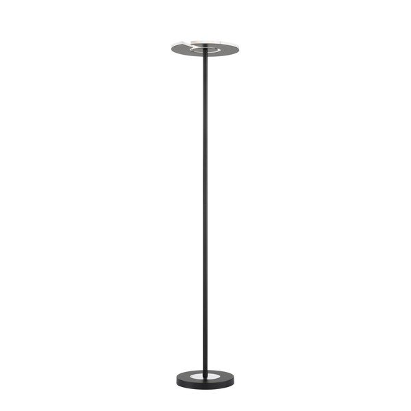 Lampadar negru LED cu intensitate reglabilă cu abajur din sticlă (înălțime 180 cm) Dent – Fischer & Honsel