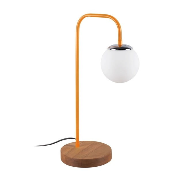 Veioză Lanty Table Lamp, înălțime 53 cm, alb-portocaliu-maro