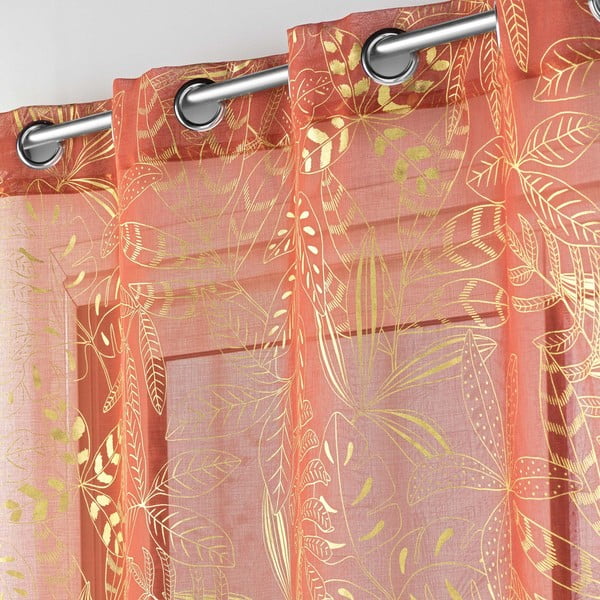 Perdea portocalie 140x280 cm Belflor – douceur d'intérieur-image-1