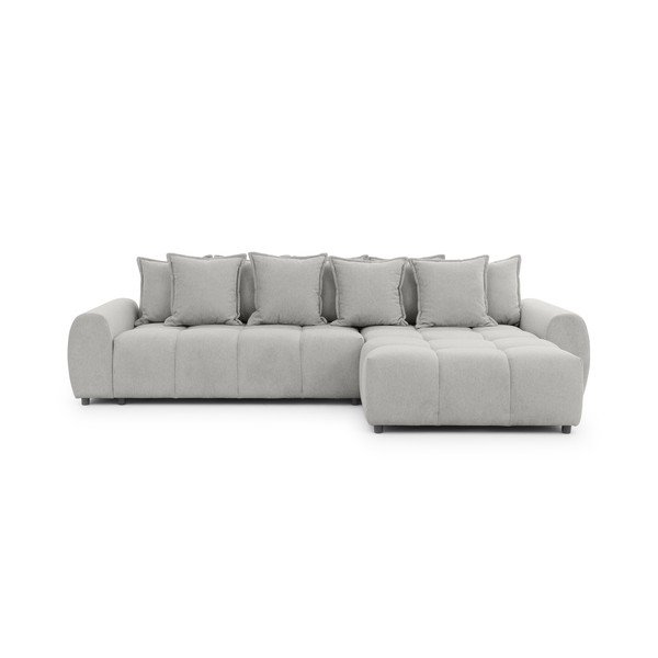 Colțar gri deschis (cu colț pe partea dreaptă/cu șezlong) Albane  – Ropez