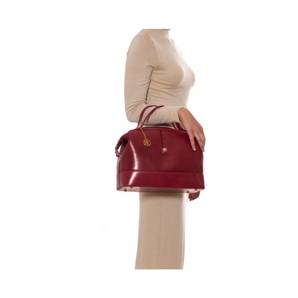 Poșetă din piele Anna Luchini 355 Rosso-image-4