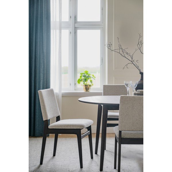 Scaun de dining crem/în culoare naturală închisă din lemn de stejar Medford – Rowico-image-2