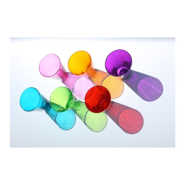 Set 3 pahare handmade din sticlă Surdic Ponza, 300 ml, mov-image-2