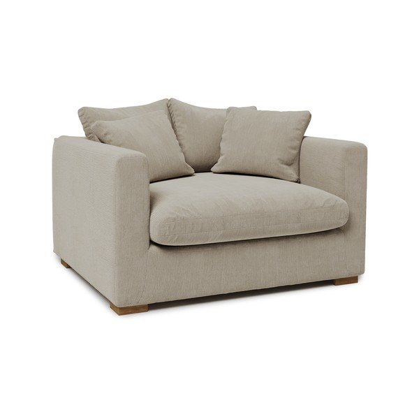Fotoliu din catifea reiată crem Comfy – Scandic-image-2
