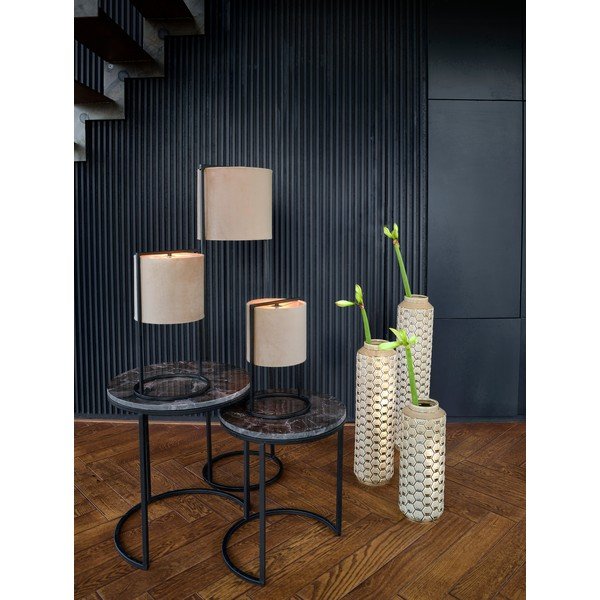 Veioză neagră/bej (înălțime 35 cm) Santos – Light & Living-image-1