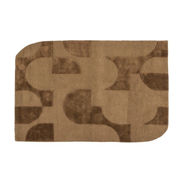 Covor maro din amestesc de lână 170x240 cm Livo – WOOOD