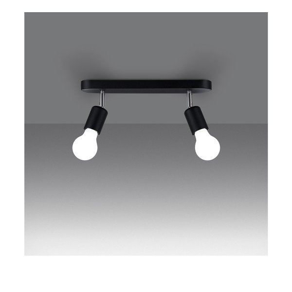 Plafonieră neagră din metal ø 6 cm Brando – Sollux-image-1