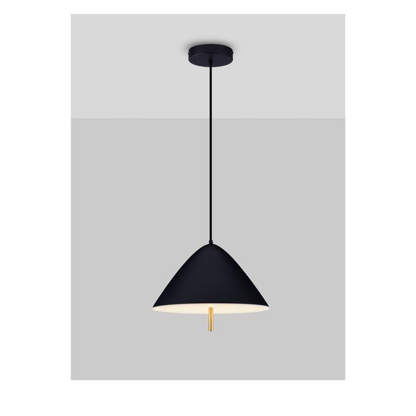 Lustră negru-mat LED din metal cu abajur din metal ø 40 cm Oros – Nova Luce-image-3