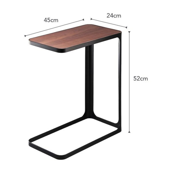 Măsuță pentru laptop / auxiliară YAMAZAKI Frame, negru-image-4