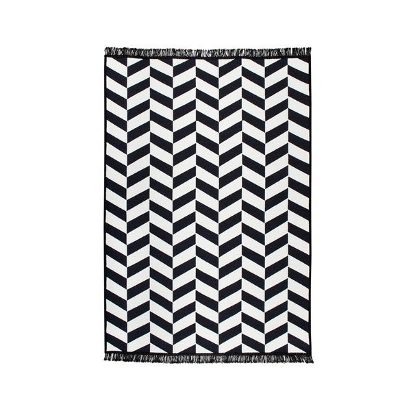 Covor reversibil Morpheus, 80 x 150 cm, alb-negru-image-4