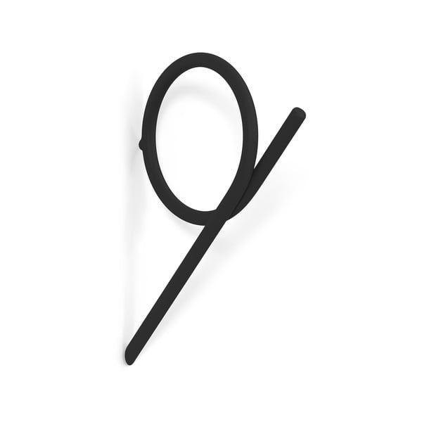 Cârlig negru de montat pe perete din oțel Tuba S – Spinder Design