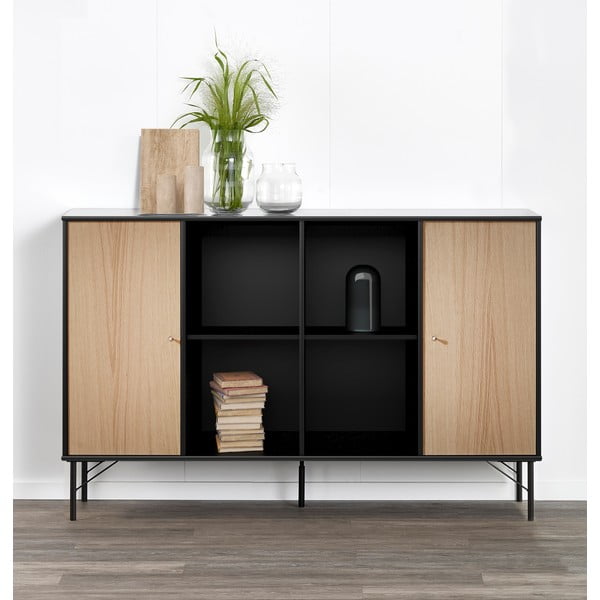Sistem de rafturi modulare negru 136x69 cm Mistral Kubus - Hammel Furniture-image-4