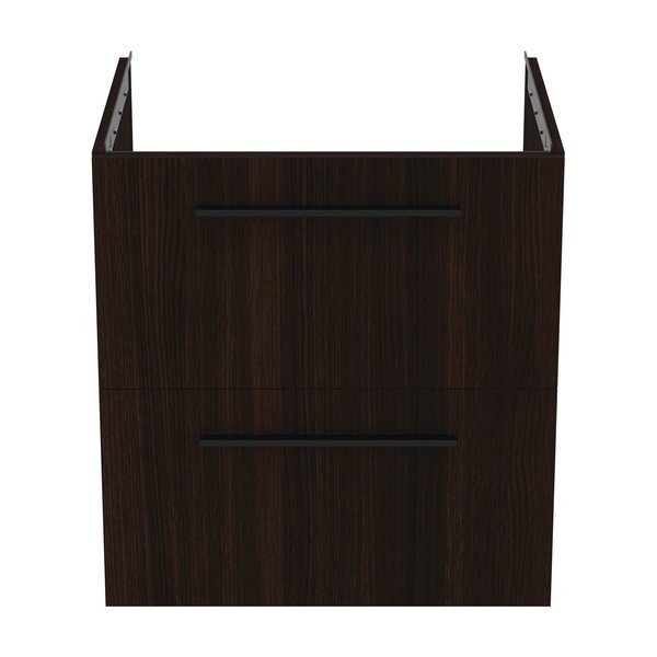 Dulap sub chiuvetă maro închis suspendat cu aspect de lemn de stejar 60x63 cm i.Life B – Ideal Standard-image-2