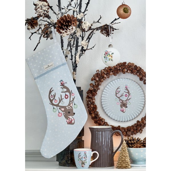 Suport rotund Crăciun Green Gate Dina, ø 20 cm, albastru-image-1