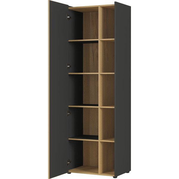 Bibliotecă gri închis cu aspect de stejar 62x188 cm Austin - Germania-image-1