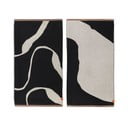 Prosoape negre-albe 2 buc. din bumbac organic 50x90 cm Nova Arte – Mette Ditmer Denmark