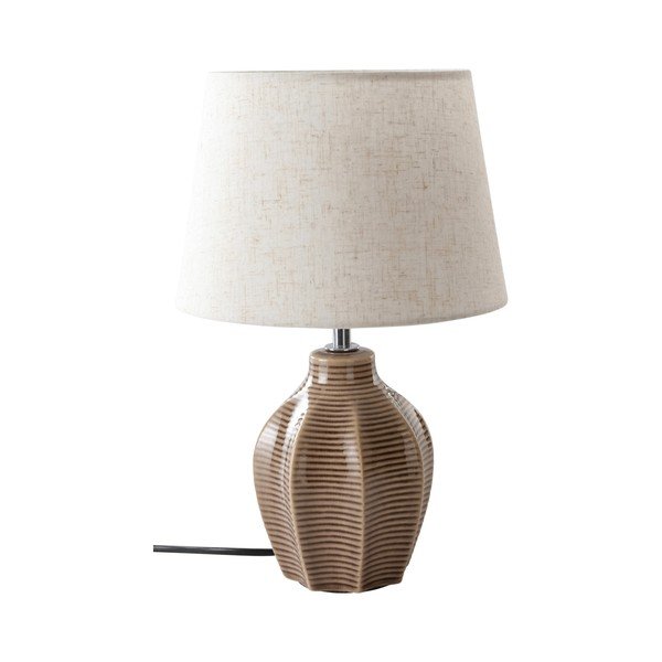 Veioză bej/maro închis din ceramică (înălțime 34 cm) Wera – Jotex