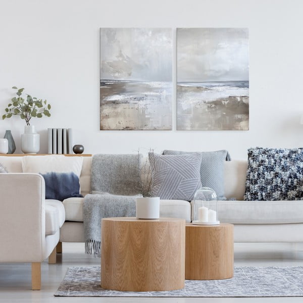 Set de tablouri cu detalii pictate manual 2 buc. 50x70 cm Breeze – Styler-image-2