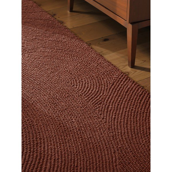 Covor tip traversă cărămiziu țesut manual din lână 80x200 cm Calmio – Hanse Home-image-1