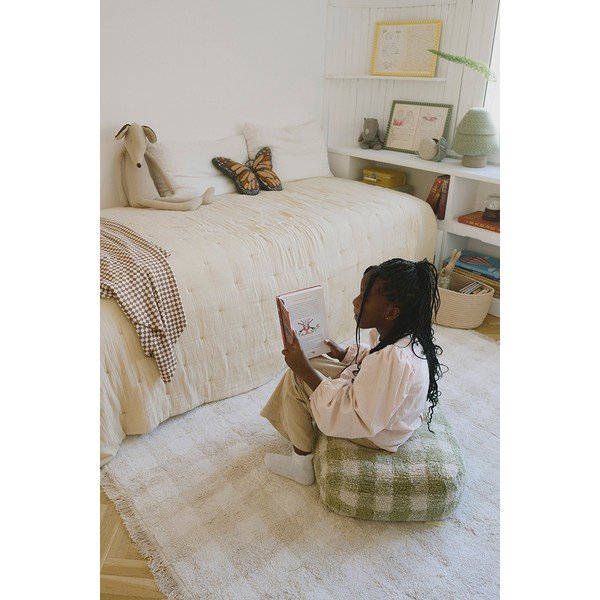 Fotoliu puf pentru copii verde Vichy – Lorena Canals-image-1