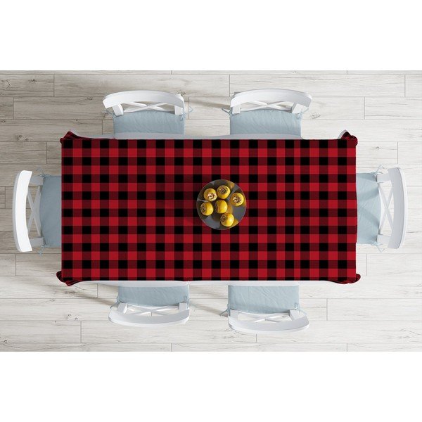 Față de masă din amestec de bumbac Minimalist Cushion Covers Tartan, 140 x 180 cm-image-1