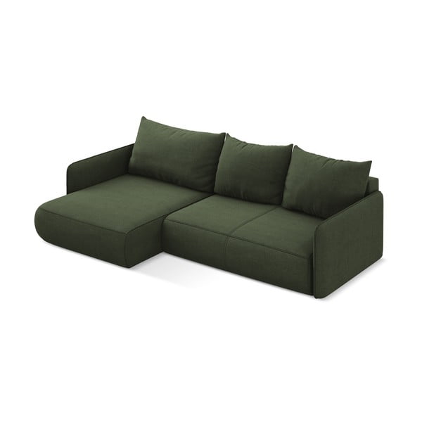 Colțar verde extensibil/cu spațiu de depozitare (cu colț pe partea stângă) Nanea – Makamii-image-4