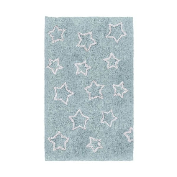 Covor pentru camera copiilor Tanuki White Stars, 120 x 160 cm, albastru