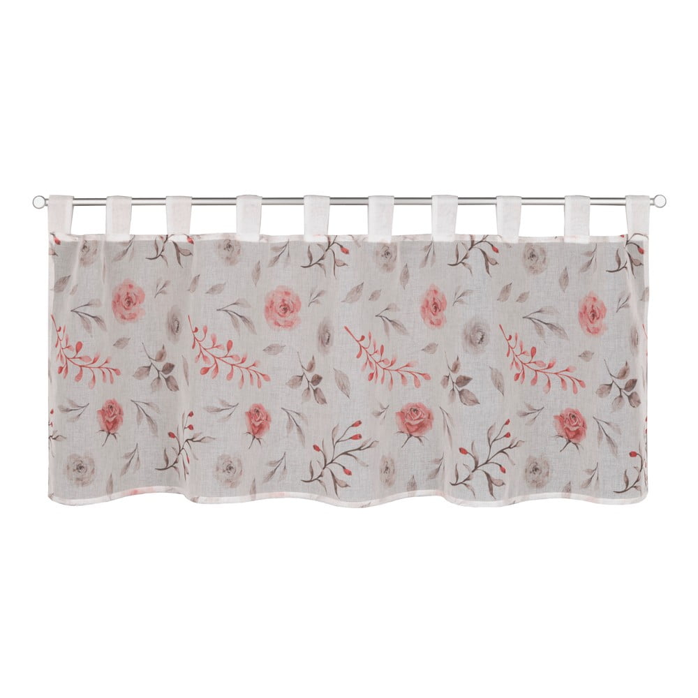 Perdea albă-roz 135x45 cm Rose – Sehlbach