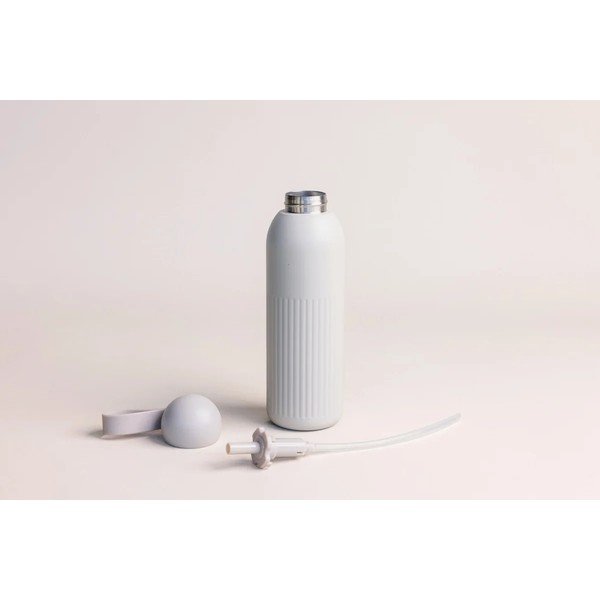 Sticlă termică bej cu pai din oțel inoxidabil 500 ml Tekla – Sagaform-image-4