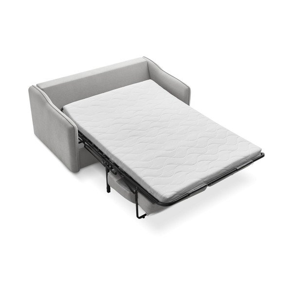 Canapea gri deschis pentru dormitul zilnic/extensibilă 178 cm Lenny – Bobochic Paris-image-4