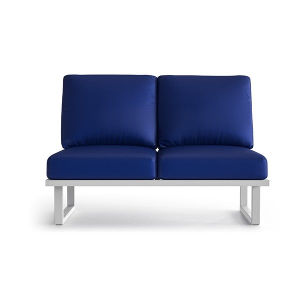 Canapea cu 2 locuri pentru exterior și picioare în nuanță deschisă Marie Claire Home Angie, royal albastru