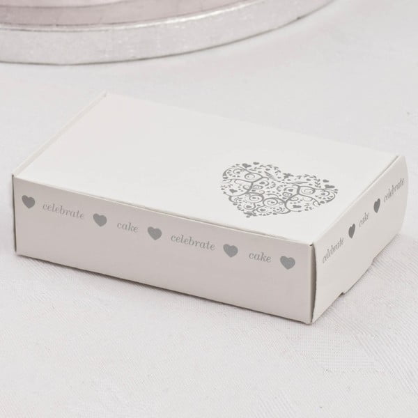 Set 10 cutii pentru tort Neviti Vintage Romance, alb