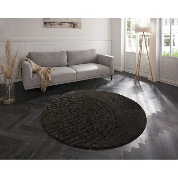 Covor Mint Rugs Norwalk Fergus, ø 160 cm, negru-image-1