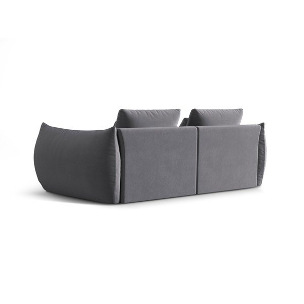 Canapea gri închis cu tapițerie din catifea 232 cm Bloom – Micadoni -image-3