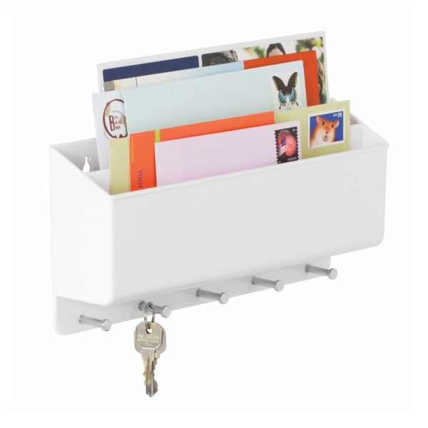 Suport perete pentru hol iDesign Linus Twillo, alb