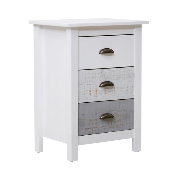 Noptieră Marckeric Romantica, alb - gri-image-2