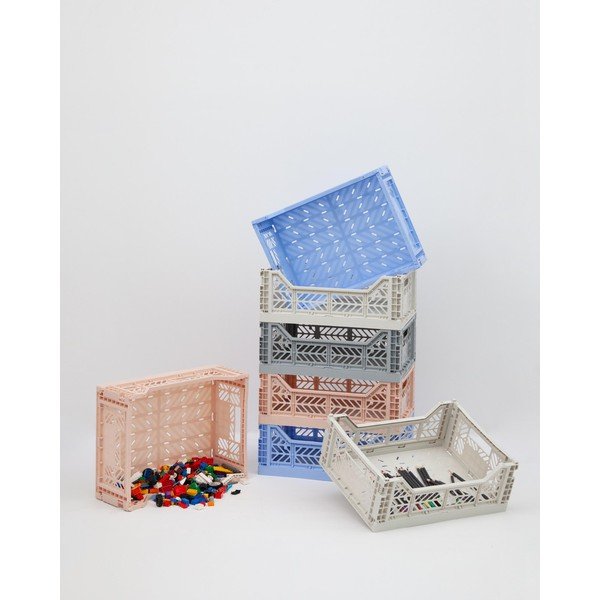 Set 2 lădițe pentru jucării Little Nice Things Caja, gri-image-1