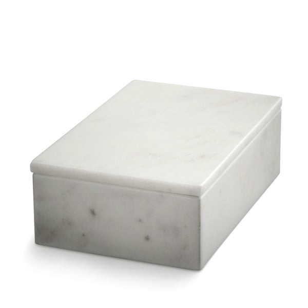 Cutie depozitare din marmură NORDSTJERNE, 10 x 15 cm, alb
