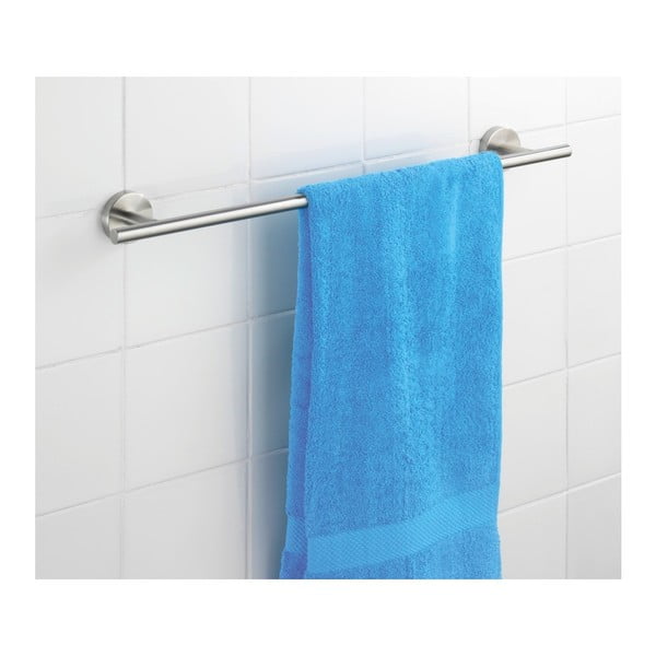 Suport pentru prosoape argintiu mat de montat pe perete din oțel inoxidabil Bosio – Wenko-image-1