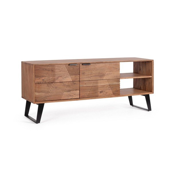 Comodă TV în culoare naturală din lemn de acacia 145x60x40 cm Isar – Bizzotto-image-1