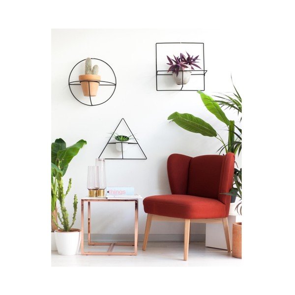 Suport de perete pentru ghivece Really Nice Things Triangle, negru-image-2