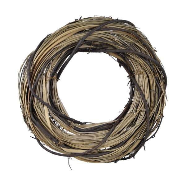 Coroniță din răchită și iarbă uscată Ego Dekor, ⌀ 26 cm, natural
