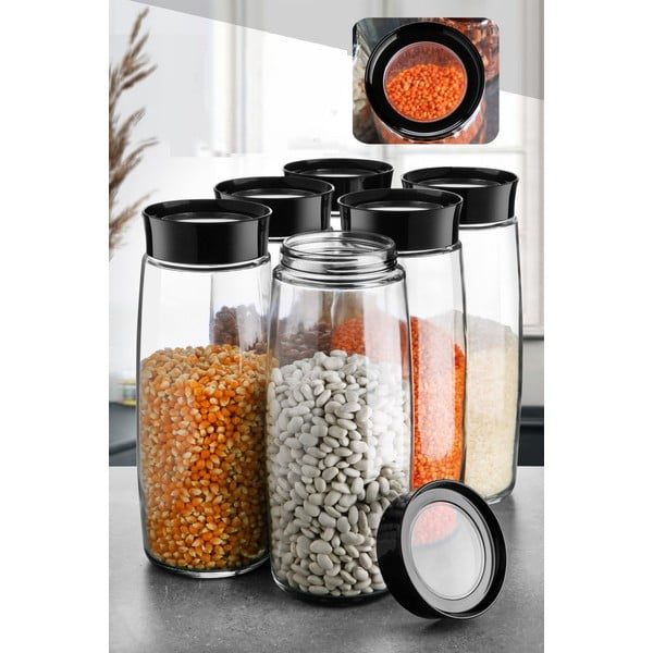 Recipiente 6 buc. din sticlă pentru alimente – Hermia-image-1