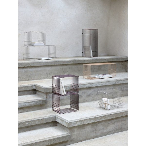 Raft bej etajat din metal 38 cm Wire – Mette Ditmer Denmark-image-1