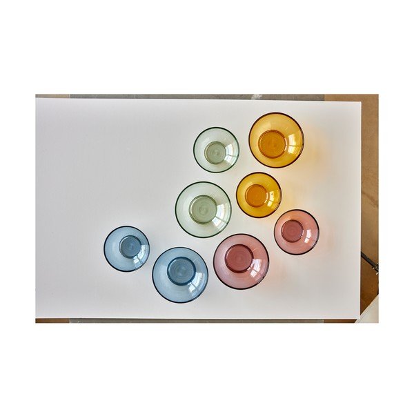 Bol din sticlă pentru salată Bitz Kusintha, ø 24 cm, roz-image-1